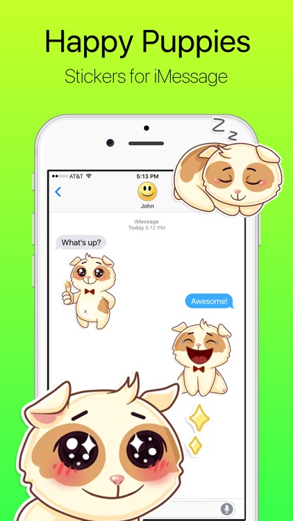 Cute and Happy Puppies Stickers