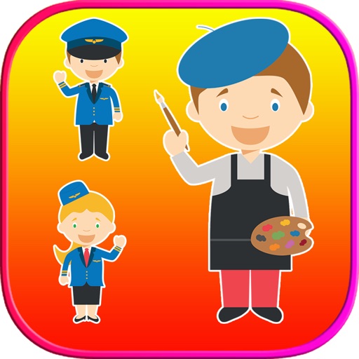 Occupation Coloring Book Page - Kids Learning Game iOS App