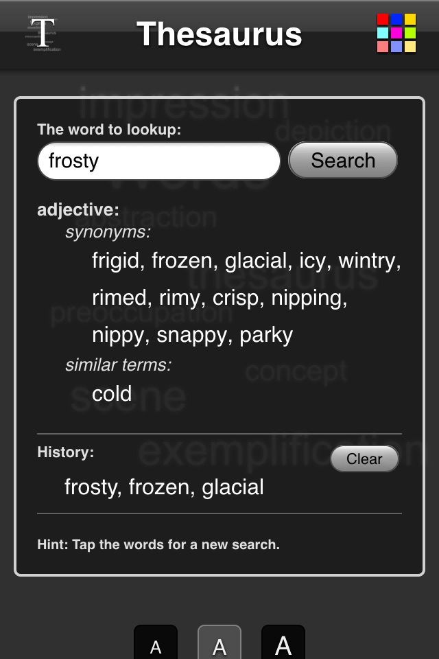 Thesaurus App screenshot 2