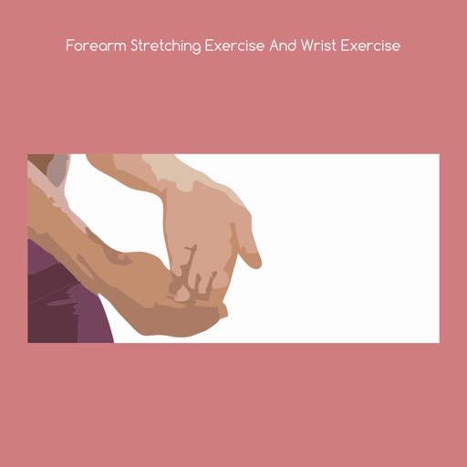 Forearm stretching exercise and wrist exercise icon