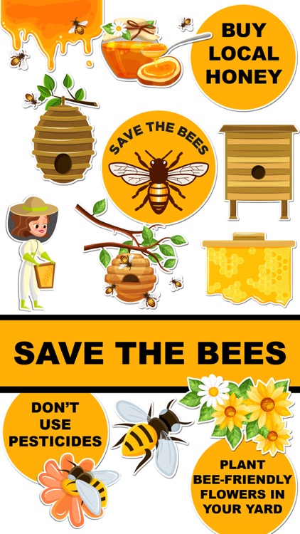 Save The Bees Sticker Pack