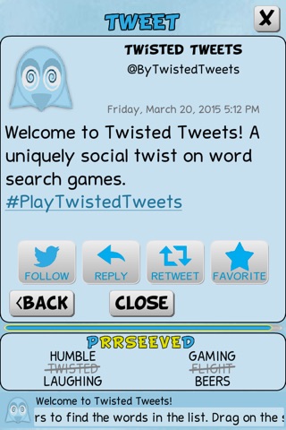 Twisted Tweets Word Search screenshot 4