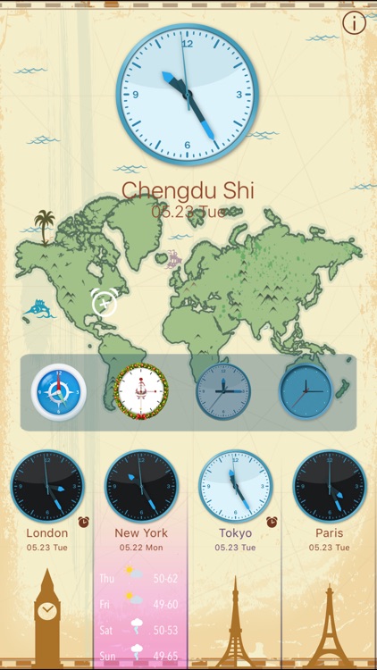 World Clock HD for time lag, travel, world time screenshot-3