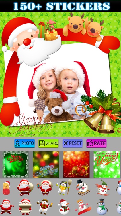 Merry Christmas Greeting Cards and Stickers