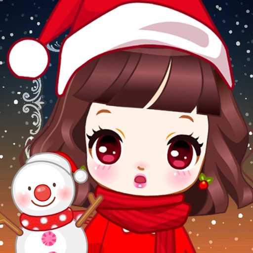 Tiny Santa Cute Xmas Girl Dress Up Icon