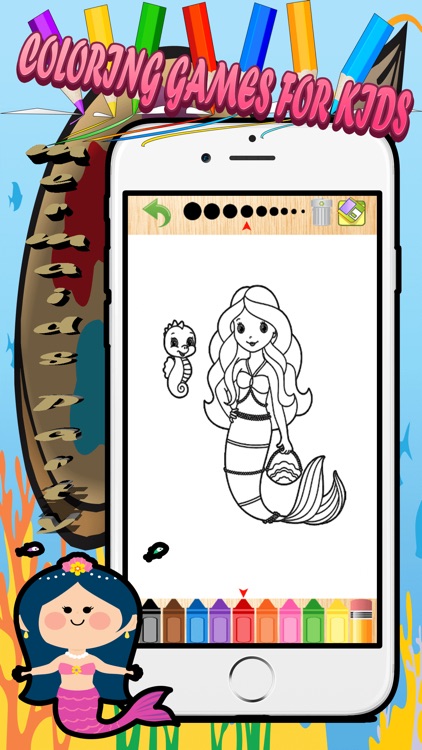 mermaid party : drawing games for kids