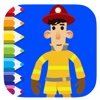 Fireman Hero Coloring Book Game For Children