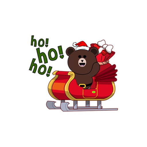 Cute Santa Bear  2 stickers for iMessage