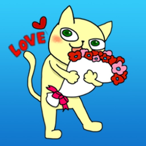 Cutie Cat For Romantic Valentine's Day Sticker icon