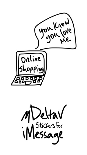 Online Shopping sticker, fun stickers fo