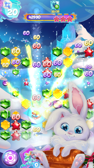 Bunny Frozen Jewels Match 3 screenshot 1