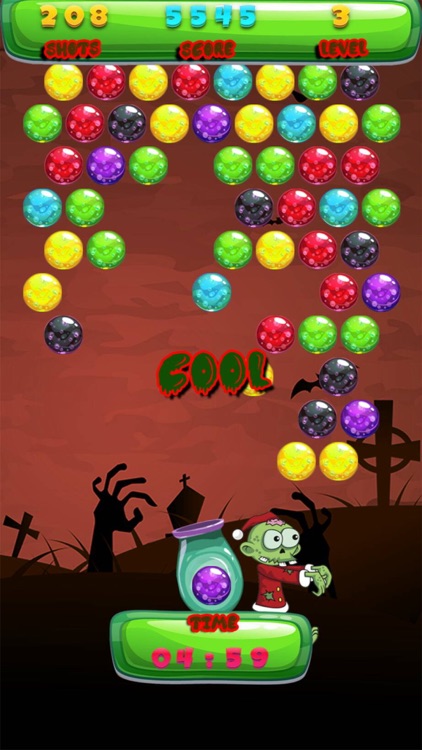 Bubble Shooter Game: Santa Claus Zombie