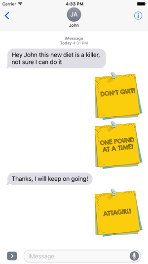 Encouraging Post It Note Stickers