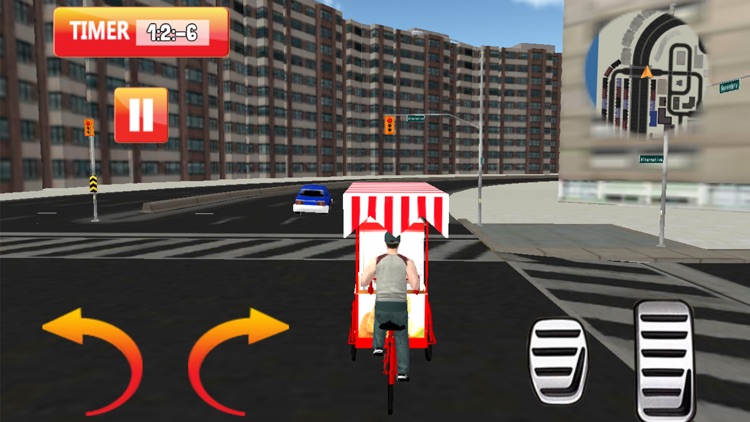 Fries Hawker Cycle & Food Delivery Rider Sim
