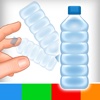 Water Bottle Flipping - Line Colors Flip Challenge