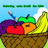 Coloring  cube fruit  for kids