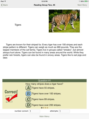 Reading Comprehension: Animals, Grades 2-3 screenshot 3