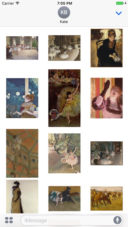 Edgar Degas Paintings for iMessage