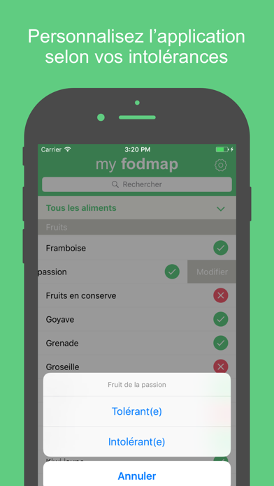 My Fodmap : Le régime Fodmap sur votre smartphone screenshot 3