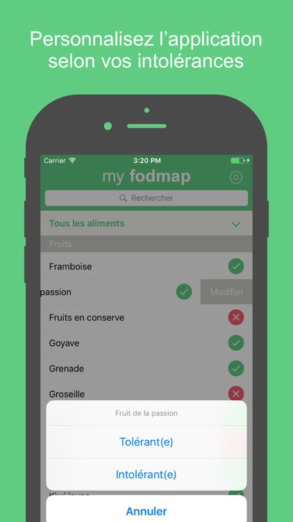 My Fodmap : Le régime Fodmap sur votre smartphone