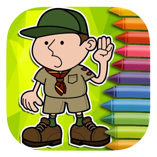 Junior Scouts Game For Coloring Page Educational iOS App