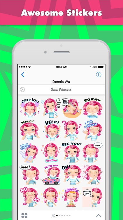 Sara Princess stickers by Dennis Wu