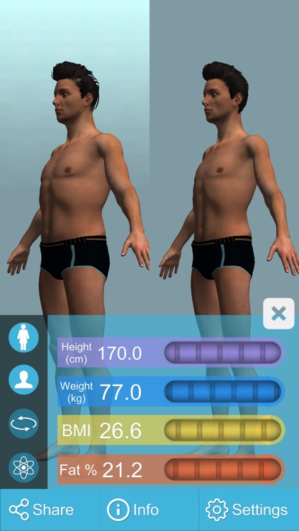 BMI 3D Pro (3D Body Mass Index calculator)