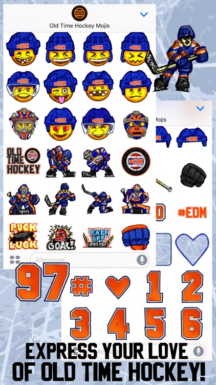 Old Time Hockey Mojis - #EDM screenshot-3