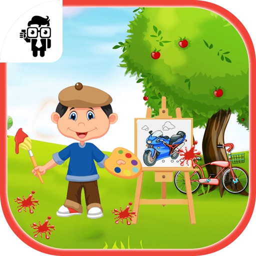 Vehicles Kids Coloring Book iOS App