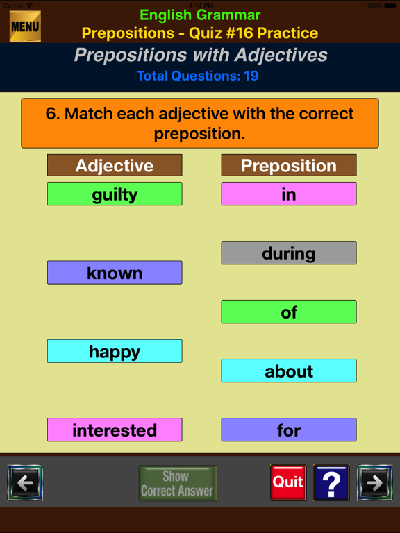 easyLearn Prepositions  in English Grammarのおすすめ画像2