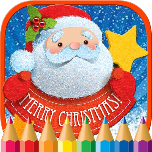 Santa Claus Coloring Page Christmas Book for Kids iOS App