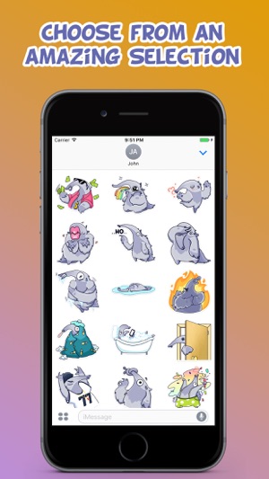 Cool Anteater Emotions Stickers Pack for iMessage(圖2)-速報App