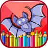 Man Games And Coloring Book Page Bat Version