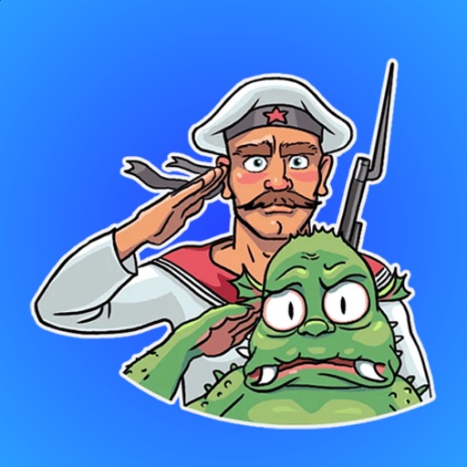 Monster and sailor Stickers Icon