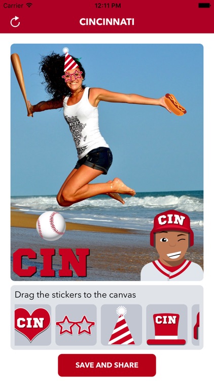 Cincinnati Baseball Stickers & Emojis