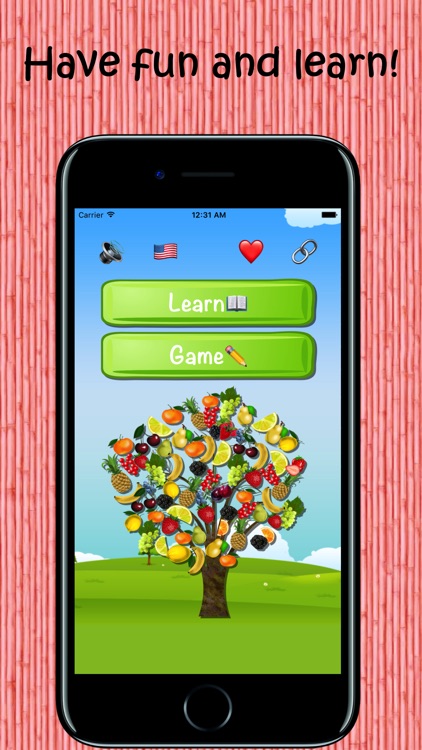 Learning Fruits | with voice and game for kids