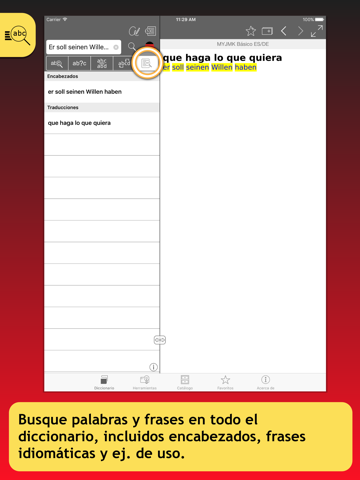 MYJMK Deutsch <-> Spanisch Wörterbücher screenshot 4