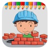 The Builders Coloring Book Game For Kids