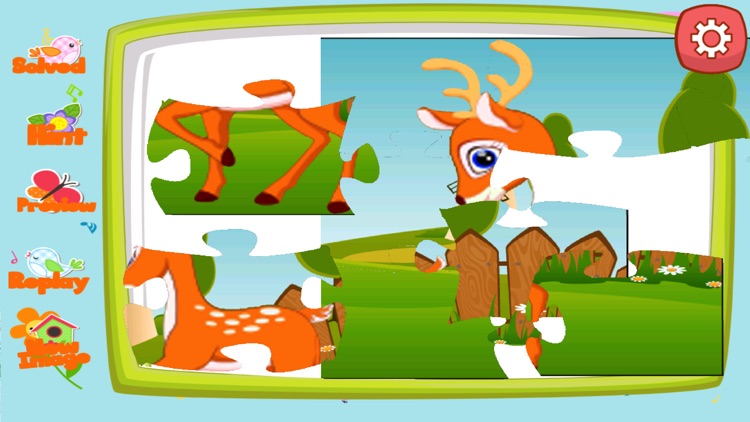 English Animal Zoo Puzzles - ABC First Words