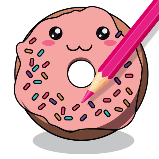 Toddler Coloring Book Game Big Donut Edition