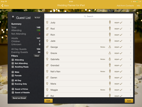 Wedding Planner for iPad - náhled
