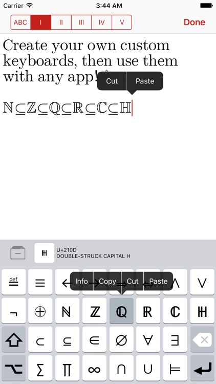 Unicode Pad Pro with custom keyboards screenshot-0