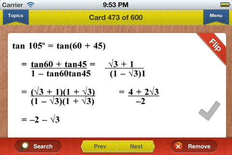 NY Regents Algebra 2-Trig Flashcards Exambusters screenshot 3