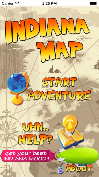 Indiana Map - Hollywood red line trip movie maker screenshot-4