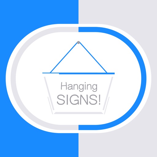 Hang a Sign! II (Bright Blue/Light Gray)