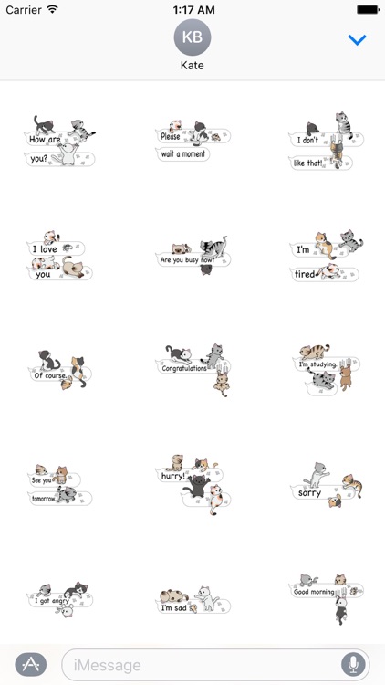 Cat Cat Cat English Version Stickers Pack