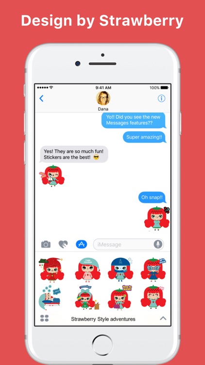 Strawberry Style adventures stickers for iMessage
