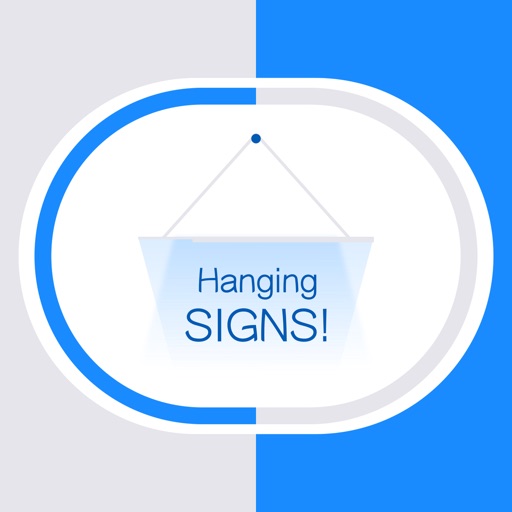 Hang a Sign! (Light Gray/Bright Blue) icon