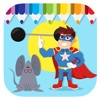 Superhero And Mouse Coloring Book Game Free