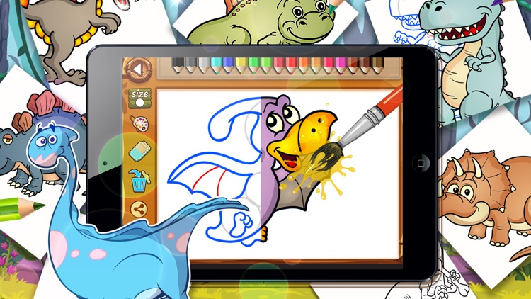 Draw and Paint Dinosaurus Cartoon Pro Edition by Panupong Khamnertnon